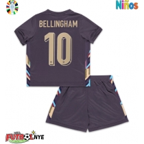 Camiseta Inglaterra Jude Bellingham #10 Visitante Equipación para niños Eurocopa 2024 manga corta (+ pantalones cortos)